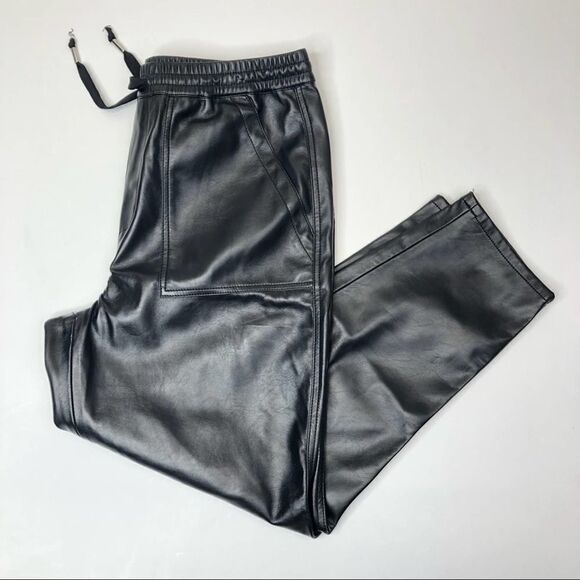 Blank NYC No Guidance Faux Leather Drawstring Ankle Jogger Pants, Size 28 - Picture 6 of 14